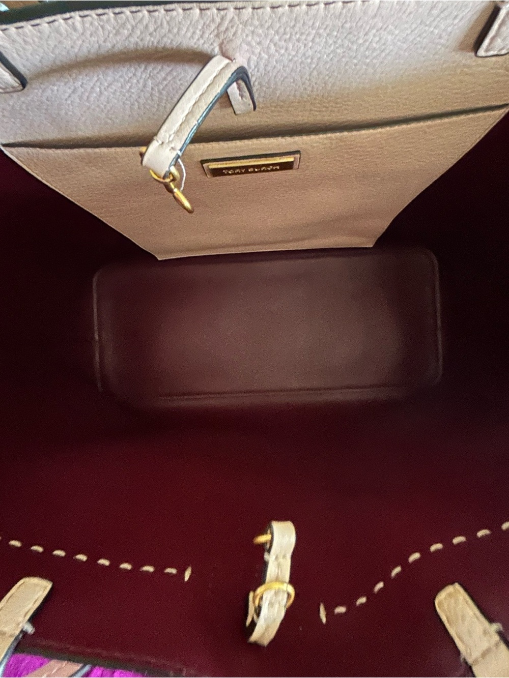 Tory Burch McGraw Leather Tote Bag in Pink - EUC - Picture 3 of 12